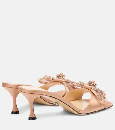 Mach & Mach Double Bow embellished satin 65 mules | Thumbnail 4 Mach & Mach Double Bow embellished satin 65 mules | Thumbnail 4