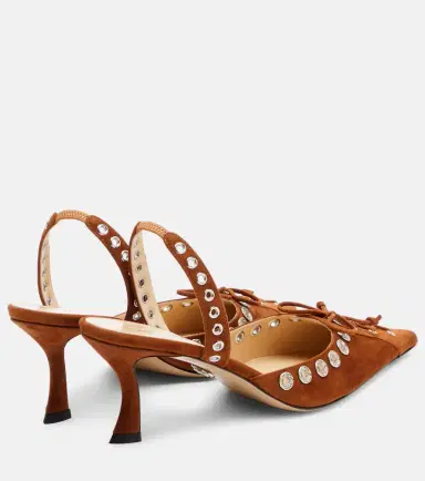 Mach & Mach Crystalized Corset 65 suede slingback pumps | Thumbnail 3 Mach & Mach Crystalized Corset 65 suede slingback pumps | Thumbnail 3