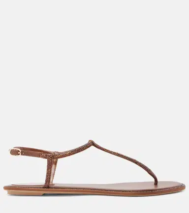 René Caovilla Diana embellished satin thong sandals | Thumbnail 3 René Caovilla Diana embellished satin thong sandals | Thumbnail 3