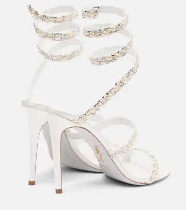 René Caovilla Cleo 105 embellished satin sandals | Thumbnail 3 René Caovilla Cleo 105 embellished satin sandals | Thumbnail 3
