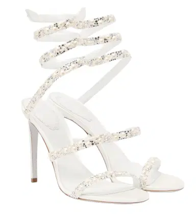 René Caovilla Cleo 105 embellished satin sandals | Thumbnail 1 René Caovilla Cleo 105 embellished satin sandals | Thumbnail 1