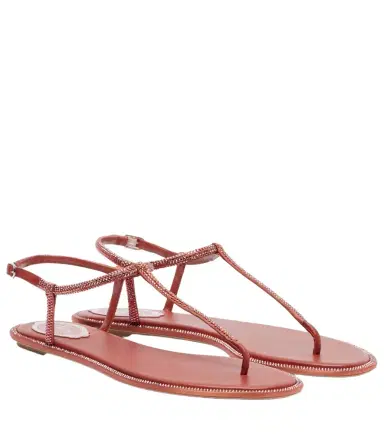 René Caovilla Diana embellished satin thong sandals | Thumbnail 1 René Caovilla Diana embellished satin thong sandals | Thumbnail 1