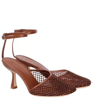 Christopher Esber Minette crystal-embellished mesh pumps | Thumbnail 1 Christopher Esber Minette crystal-embellished mesh pumps | Thumbnail 1