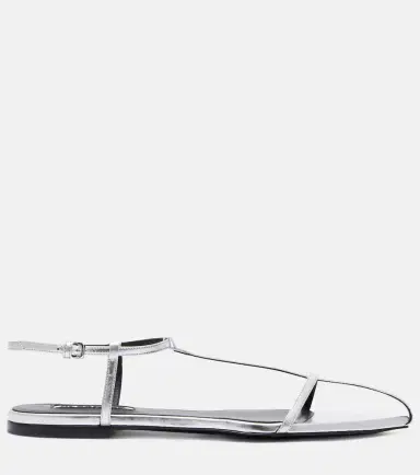 Jil Sander Metallic leather sandals | Thumbnail 2 Jil Sander Metallic leather sandals | Thumbnail 2