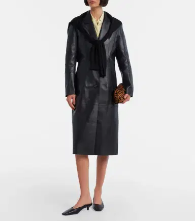 Toteme Paneled leather coat | Thumbnail 4 Toteme Paneled leather coat | Thumbnail 4