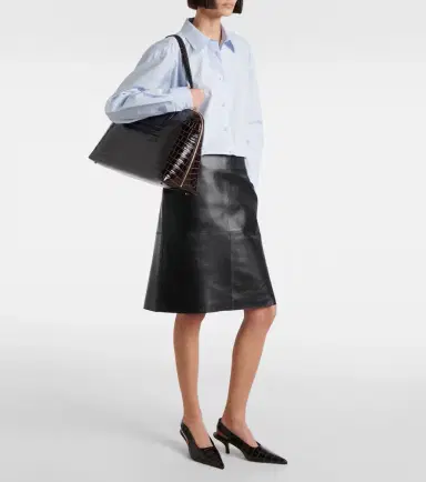 Toteme Paneled leather midi skirt | Thumbnail 3 Toteme Paneled leather midi skirt | Thumbnail 3
