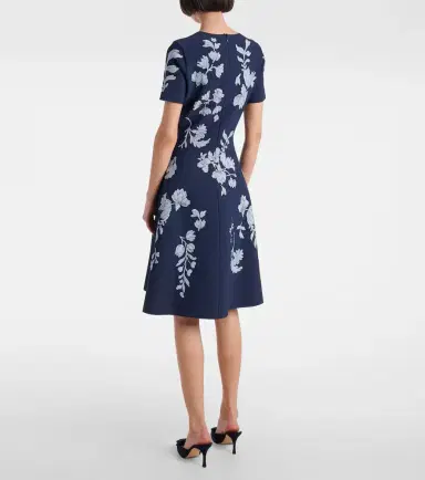 Carolina Herrera Floral jacquard midi dress | Thumbnail 4 Carolina Herrera Floral jacquard midi dress | Thumbnail 4