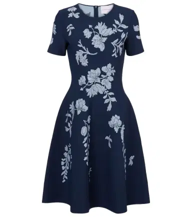 Carolina Herrera Floral jacquard midi dress | Thumbnail 1 Carolina Herrera Floral jacquard midi dress | Thumbnail 1