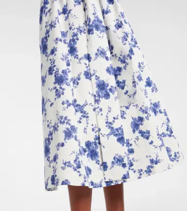 Carolina Herrera Floral faille midi dress | Thumbnail 3 Carolina Herrera Floral faille midi dress | Thumbnail 3