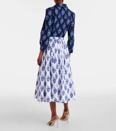 Carolina Herrera Floral cotton-blend midi skirt | Thumbnail 4 Carolina Herrera Floral cotton-blend midi skirt | Thumbnail 4