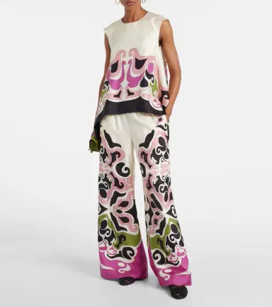 La DoubleJ Printed silk twill palazzo pants | Thumbnail 3 La DoubleJ Printed silk twill palazzo pants | Thumbnail 3