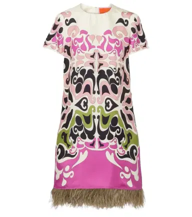La DoubleJ Mini Swing feather-trimmed silk minidress | Thumbnail 1 La DoubleJ Mini Swing feather-trimmed silk minidress | Thumbnail 1