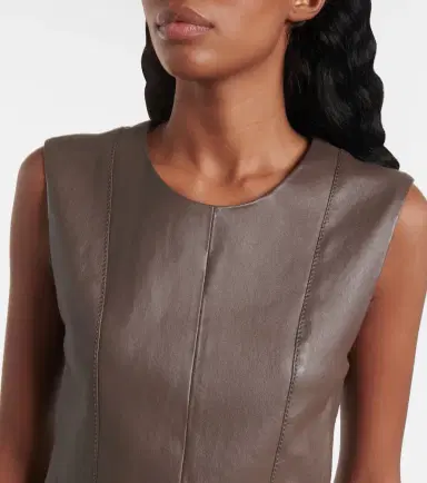 Joseph Leather midi dress | Thumbnail 2 Joseph Leather midi dress | Thumbnail 2