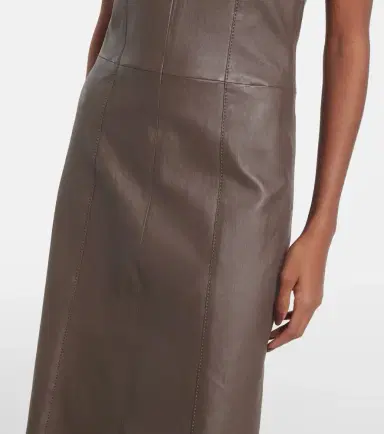 Joseph Leather midi dress | Thumbnail 3 Joseph Leather midi dress | Thumbnail 3