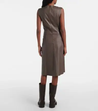 Joseph Leather midi dress | Thumbnail 4 Joseph Leather midi dress | Thumbnail 4