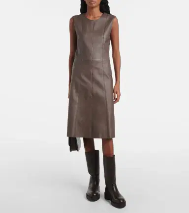 Joseph Leather midi dress | Thumbnail 5 Joseph Leather midi dress | Thumbnail 5