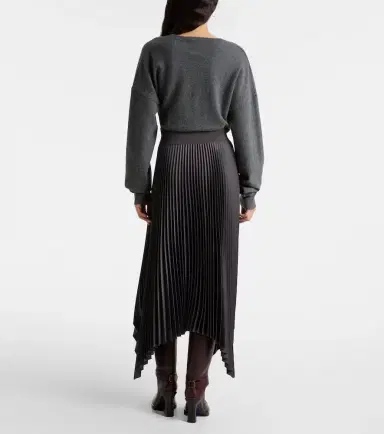 Joseph Ade asymmetric plissé midi skirt | Thumbnail 2 Joseph Ade asymmetric plissé midi skirt | Thumbnail 2