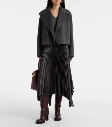 Joseph Ade asymmetric plissé midi skirt | Thumbnail 4 Joseph Ade asymmetric plissé midi skirt | Thumbnail 4