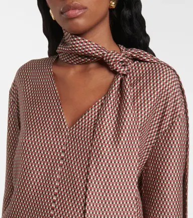 Joseph Scarf-detail printed silk blouse | Thumbnail 5 Joseph Scarf-detail printed silk blouse | Thumbnail 5