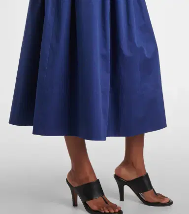 Joseph Leonie cotton satin midi skirt | Thumbnail 3 Joseph Leonie cotton satin midi skirt | Thumbnail 3