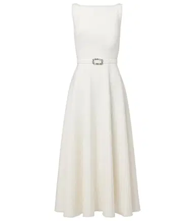 Safiyaa Belted A-line midi dress | Thumbnail 1 Safiyaa Belted A-line midi dress | Thumbnail 1