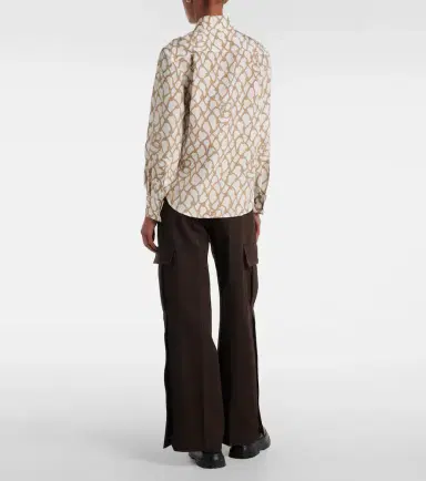 Burberry Printed silk poplin shirt | Thumbnail 2 Burberry Printed silk poplin shirt | Thumbnail 2