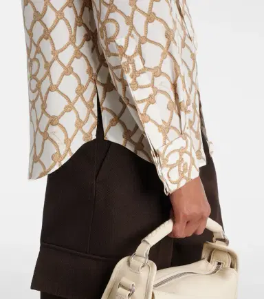 Burberry Printed silk poplin shirt | Thumbnail 5 Burberry Printed silk poplin shirt | Thumbnail 5