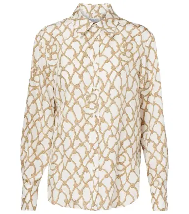 Burberry Printed silk poplin shirt | Thumbnail 1 Burberry Printed silk poplin shirt | Thumbnail 1