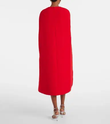 Safiyaa Cape-detail midi dress | Thumbnail 3 Safiyaa Cape-detail midi dress | Thumbnail 3