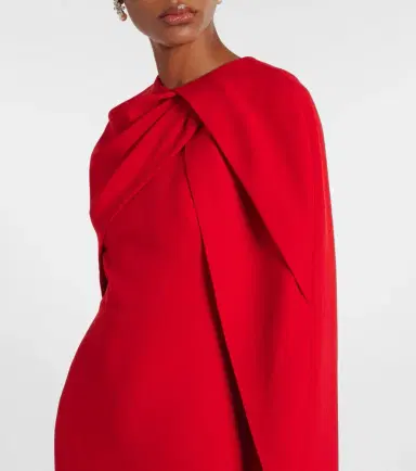 Safiyaa Cape-detail midi dress | Thumbnail 4 Safiyaa Cape-detail midi dress | Thumbnail 4