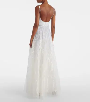 Elie Saab Embroidered tulle gown | Thumbnail 3 Elie Saab Embroidered tulle gown | Thumbnail 3