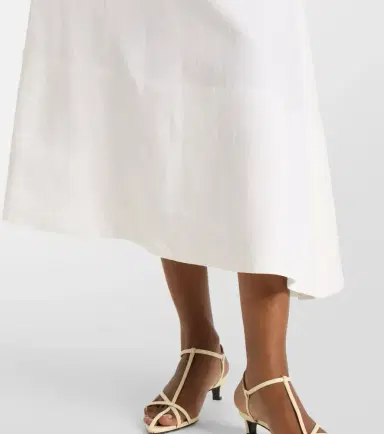 Jil Sander Asymmetric linen midi skirt | Thumbnail 4 Jil Sander Asymmetric linen midi skirt | Thumbnail 4