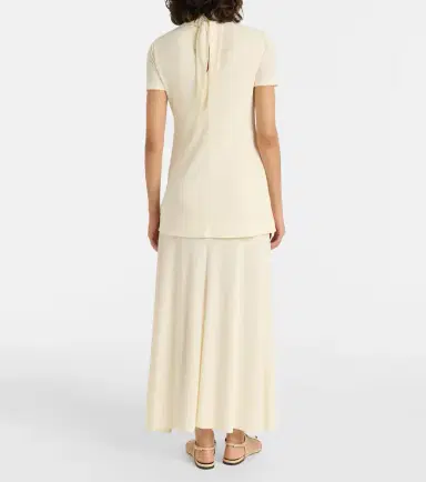 Jil Sander Layered crêpe maxi dress | Thumbnail 3 Jil Sander Layered crêpe maxi dress | Thumbnail 3