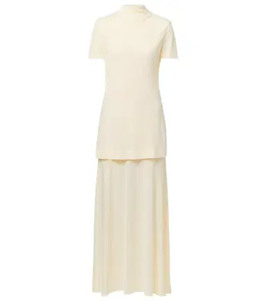 Jil Sander Layered crêpe maxi dress | Thumbnail 1 Jil Sander Layered crêpe maxi dress | Thumbnail 1