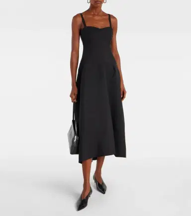 Jil Sander Gabardine midi dress | Thumbnail 3 Jil Sander Gabardine midi dress | Thumbnail 3