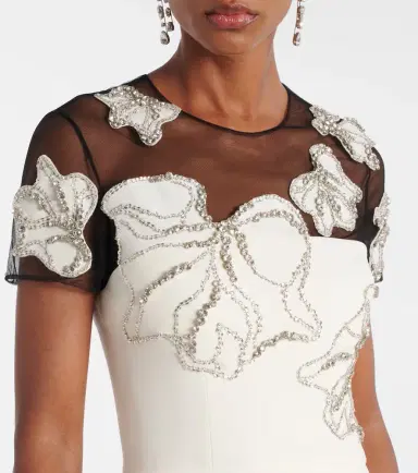 Safiyaa Embellished crêpe gown | Thumbnail 4 Safiyaa Embellished crêpe gown | Thumbnail 4