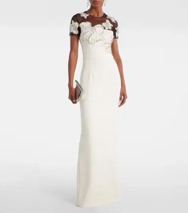 Safiyaa Embellished crêpe gown | Thumbnail 5 Safiyaa Embellished crêpe gown | Thumbnail 5