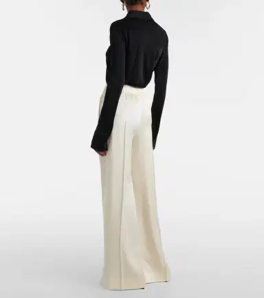 Jil Sander Gathered satin wide-leg pants | Thumbnail 3 Jil Sander Gathered satin wide-leg pants | Thumbnail 3