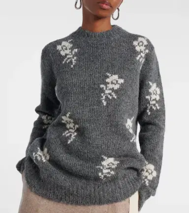 Jil Sander Intarsia alpaca and wool-blend sweater | Thumbnail 3 Jil Sander Intarsia alpaca and wool-blend sweater | Thumbnail 3