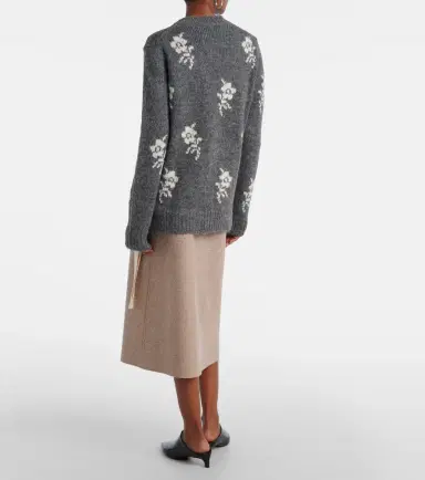 Jil Sander Intarsia alpaca and wool-blend sweater | Thumbnail 6 Jil Sander Intarsia alpaca and wool-blend sweater | Thumbnail 6
