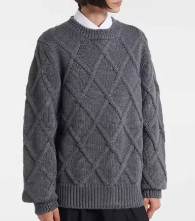 Jil Sander Cable-knit virgin wool sweater | Thumbnail 3 Jil Sander Cable-knit virgin wool sweater | Thumbnail 3