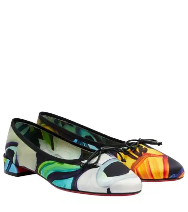 Christian Louboutin Sweetie Jane satin crêpe ballet flats | Thumbnail 1 Christian Louboutin Sweetie Jane satin crêpe ballet flats | Thumbnail 1