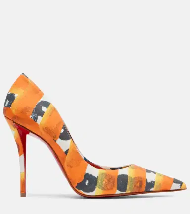 Christian Louboutin Miss Z 100 printed satin crêpe pumps | Thumbnail 2 Christian Louboutin Miss Z 100 printed satin crêpe pumps | Thumbnail 2