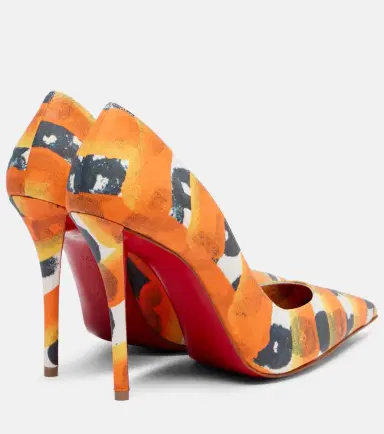Christian Louboutin Miss Z 100 printed satin crêpe pumps | Thumbnail 3 Christian Louboutin Miss Z 100 printed satin crêpe pumps | Thumbnail 3