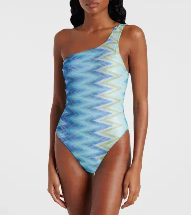 Missoni Zigzag one-shoulder swimsuit | Thumbnail 4 Missoni Zigzag one-shoulder swimsuit | Thumbnail 4