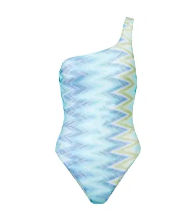 Missoni Zigzag one-shoulder swimsuit | Thumbnail 1 Missoni Zigzag one-shoulder swimsuit | Thumbnail 1