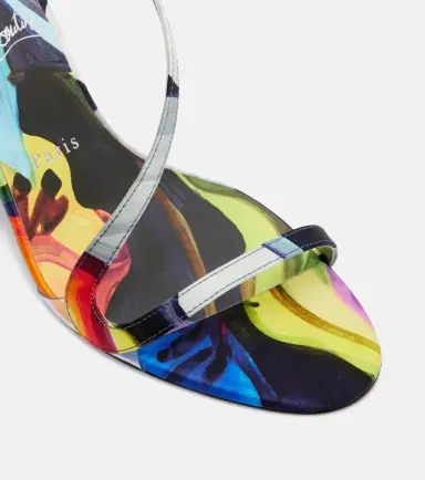 Christian Louboutin Rosa Z 80 printed satin sandals | Thumbnail 3 Christian Louboutin Rosa Z 80 printed satin sandals | Thumbnail 3