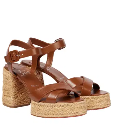 Christian Louboutin Calakala 85 leather espadrille sandals | Thumbnail 1 Christian Louboutin Calakala 85 leather espadrille sandals | Thumbnail 1