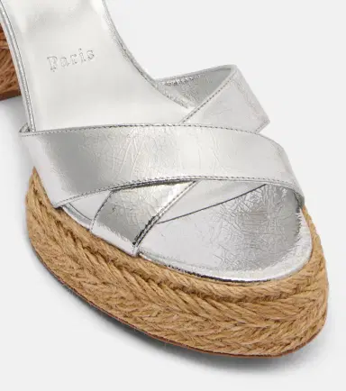 Christian Louboutin Calakala 85 metallic leather espadrille sandals | Thumbnail 2 Christian Louboutin Calakala 85 metallic leather espadrille sandals | Thumbnail 2