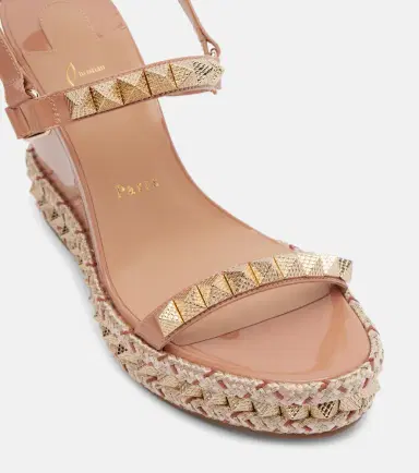 Christian Louboutin Pyra Clou 110 leather espadrille wedges | Thumbnail 4 Christian Louboutin Pyra Clou 110 leather espadrille wedges | Thumbnail 4